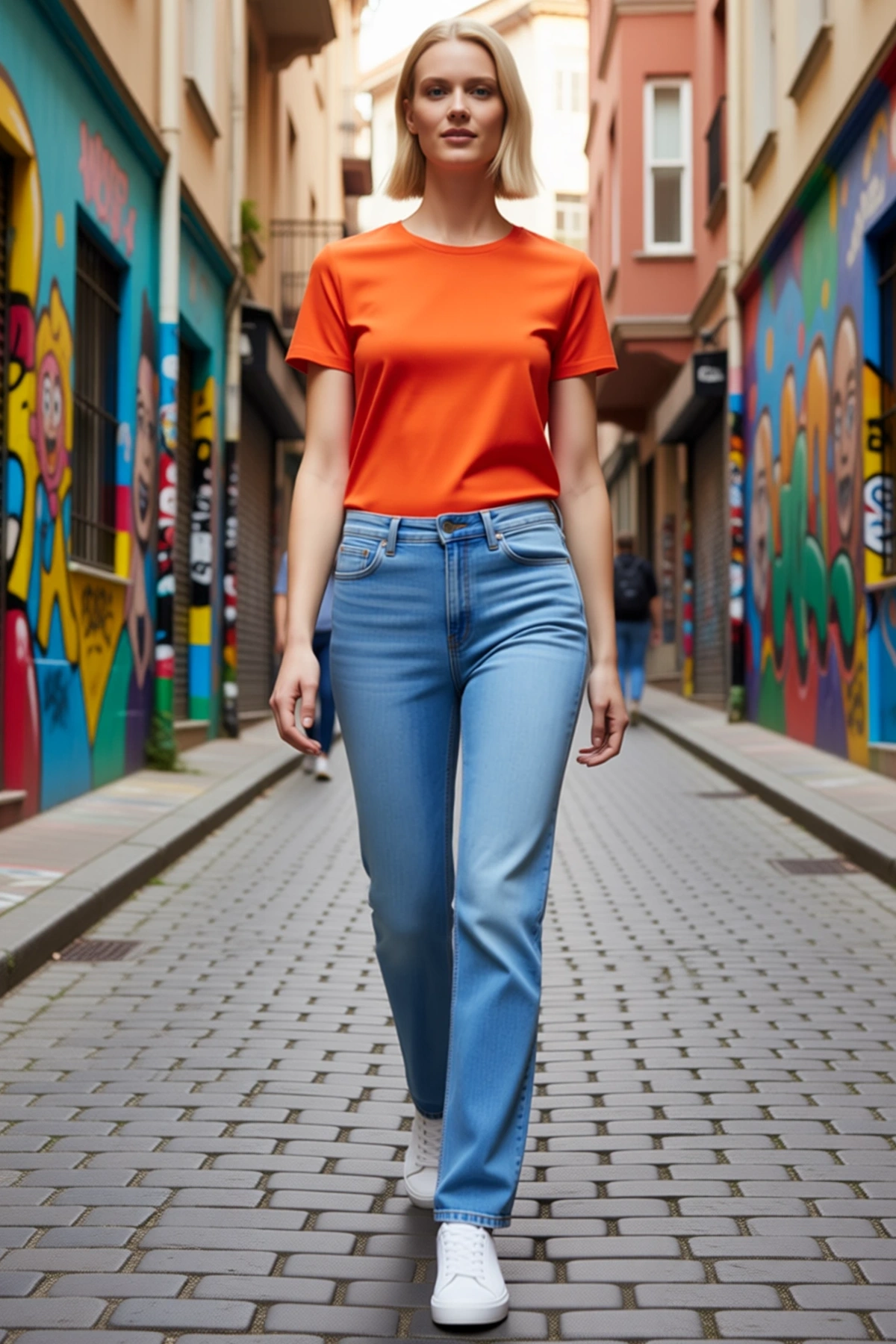 Bisiklet Yaka Kısa Kollu Slim Fit Likralı Kadın Tişört Günlük Kullanıma Uygun Basic Body Kesim