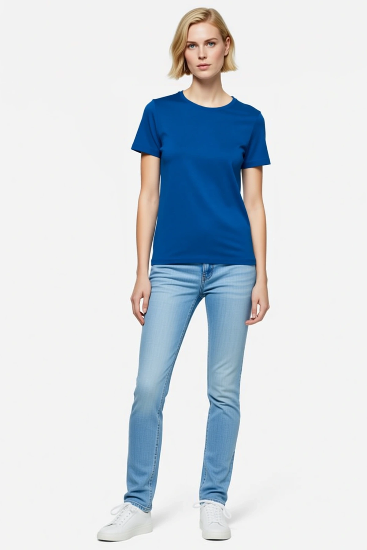 Slim Fit Likralı Bisiklet Yaka Kısa Kollu Kadın Body Tişört Günlük Giyim İçin Düz Basic Model