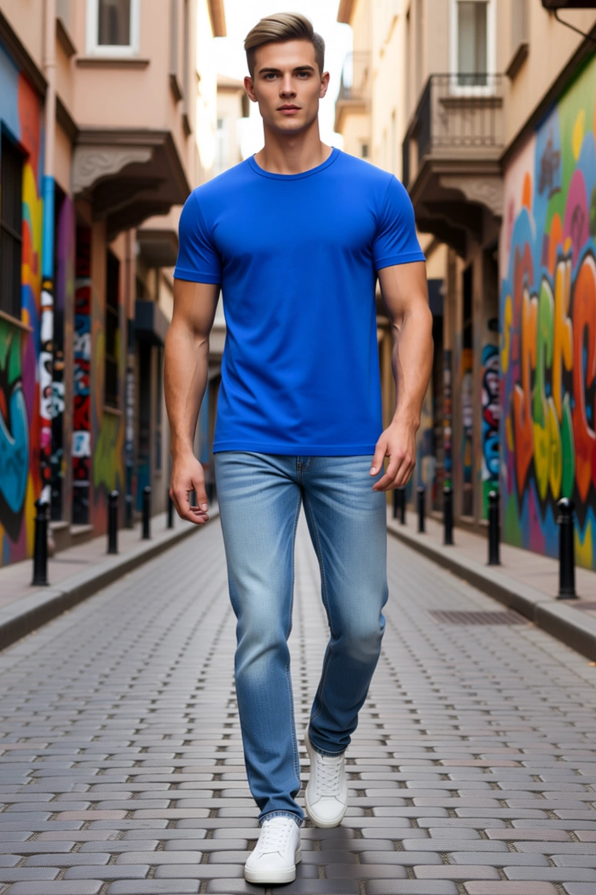 Erkek Slim Fit Basic Tişört Bisiklet Yaka Kısa Kollu Günlük Yazlık Kullanıma Uygun Sade Duruşlu