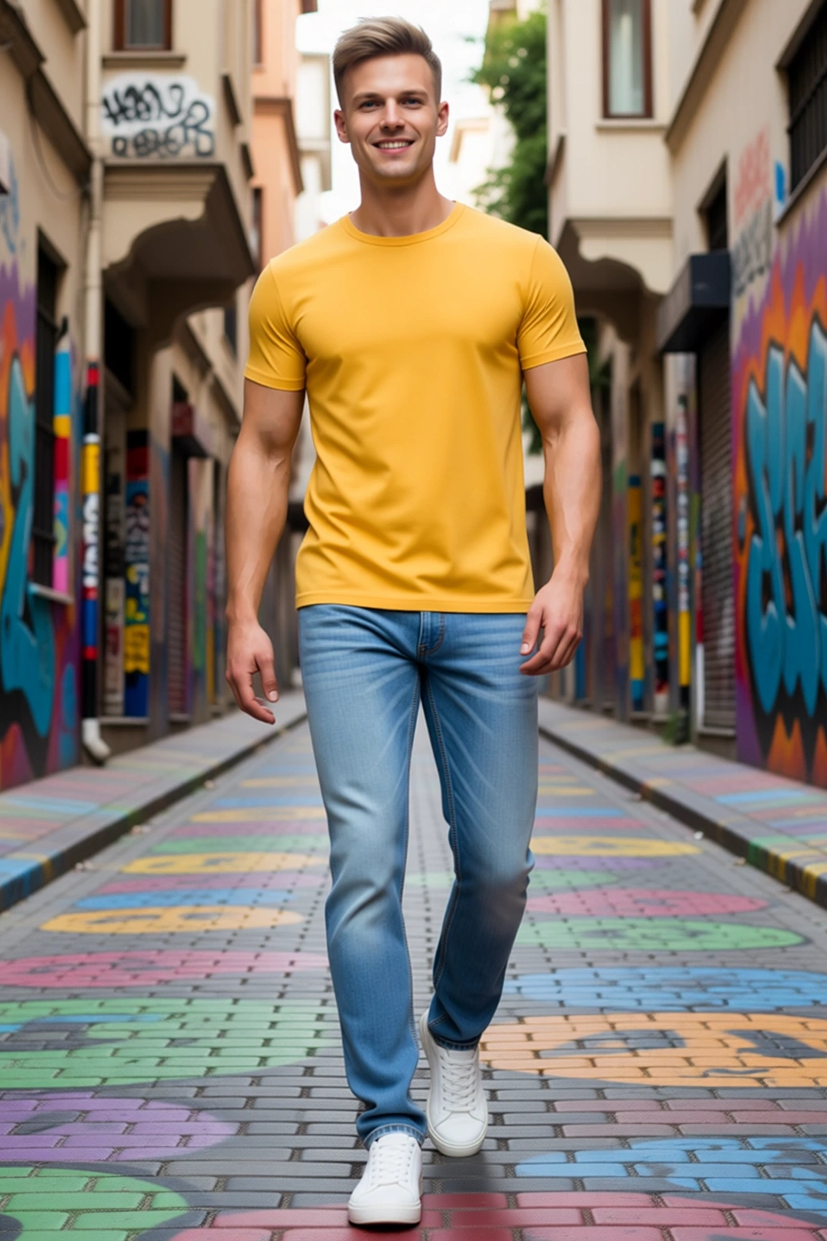 Erkek Kısa Kollu Bisiklet Yaka Slim Fit Basic Tişört Yazlık Günlük Kullanım İçin Modern Sade Çizgi