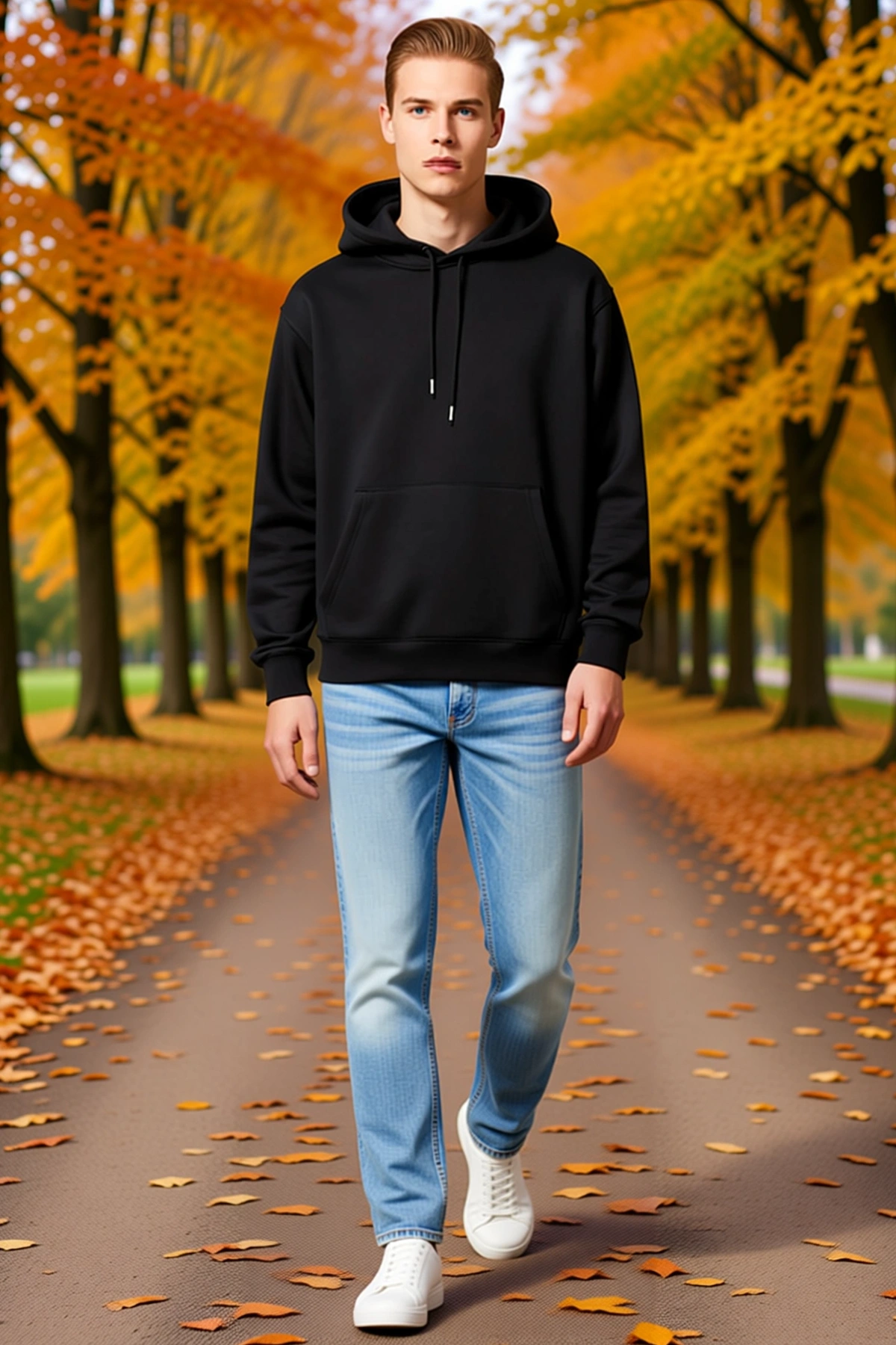 Erkek Oversize Kapüşonlu Sweatshirt Hoodie Sırt Baskılı Dinozor Figürlü Uzun Kollu Sevgililer Günü