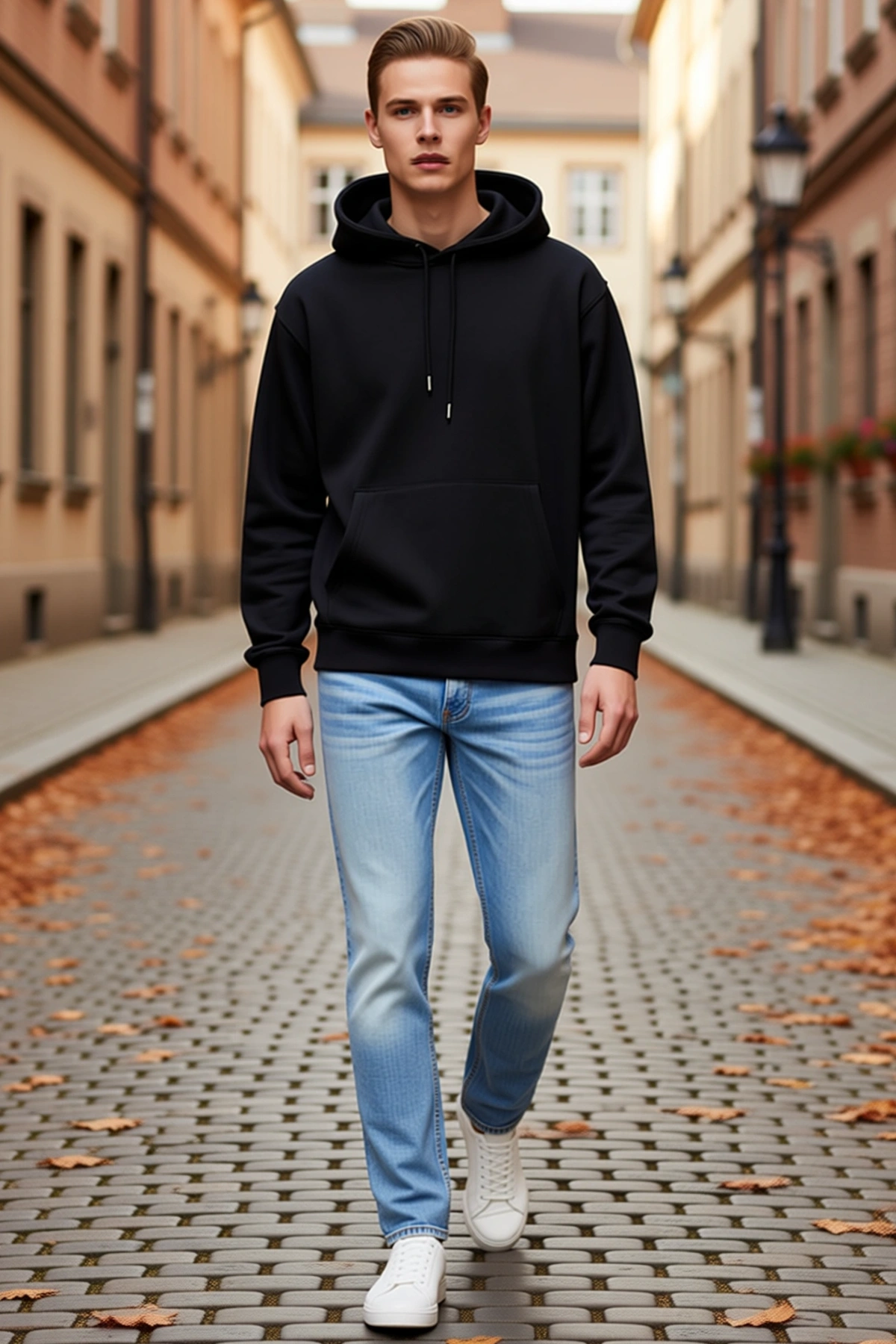 Erkek Oversize Kapüşonlu Sweatshirt Hoodie Sırt Baskılı Dinozor Figürlü Uzun Kollu Sevgililer Günü