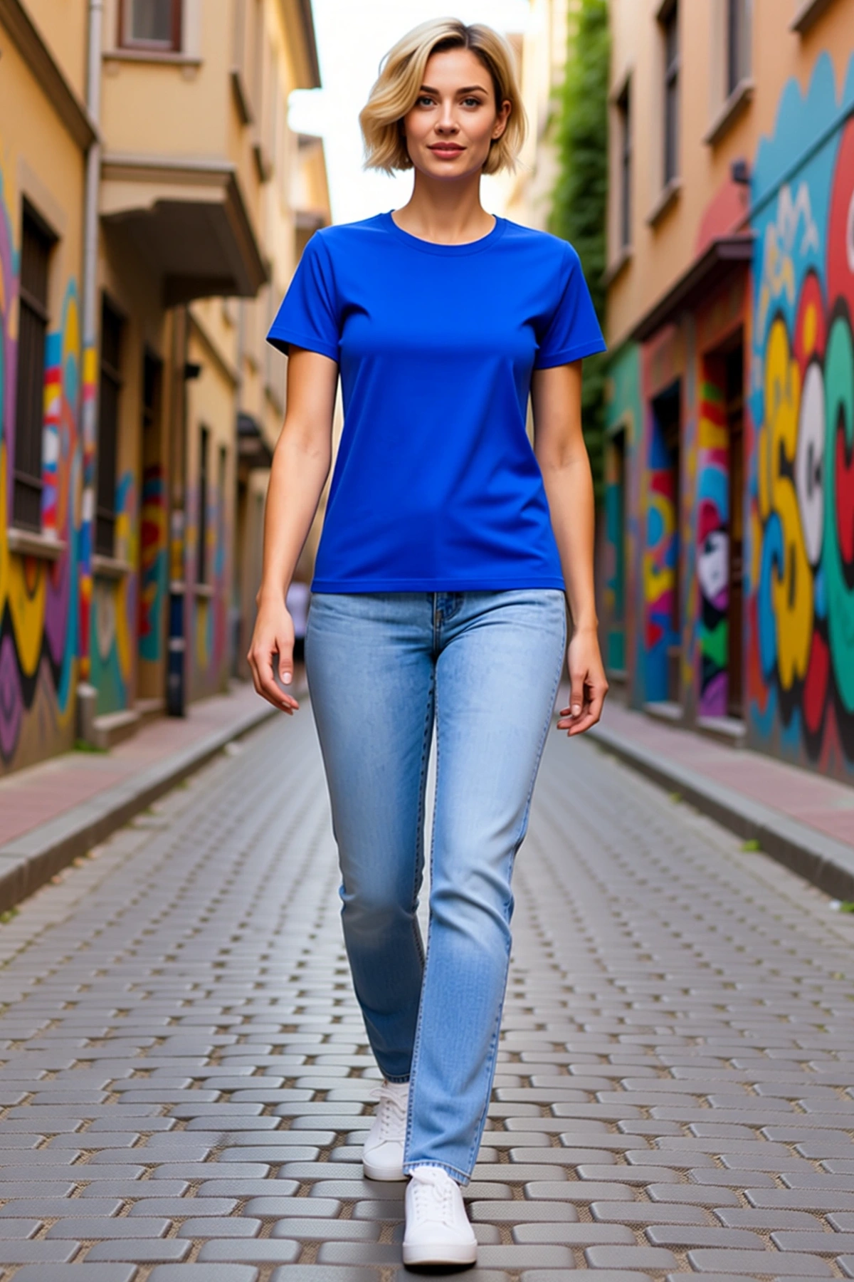 Kadın Slim Fit Bisiklet Yaka Kısa Kol Basic Tişört Yazlık Günlük Kullanım Sade Konforlu Zarif Kesim