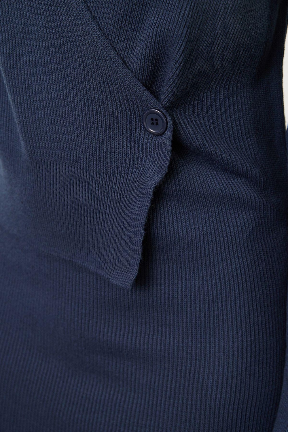 Moda Stil Regular Kruvaze Midi Boy Triko Düz Elbise