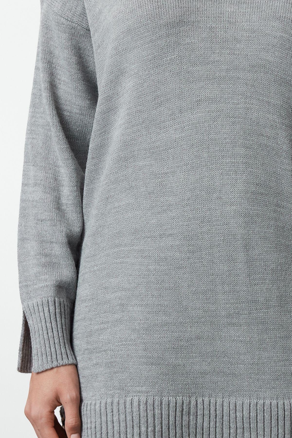 Moda Stil Regular Polo Yaka Mini Boy Triko Garnili Elbise