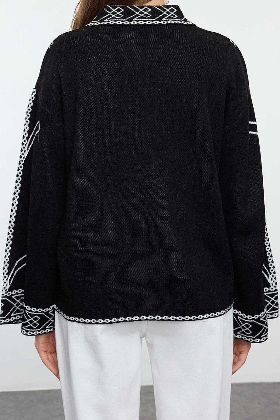 Kadın Modern Tarz Regular Polo Yaka Regular Triko Hırka