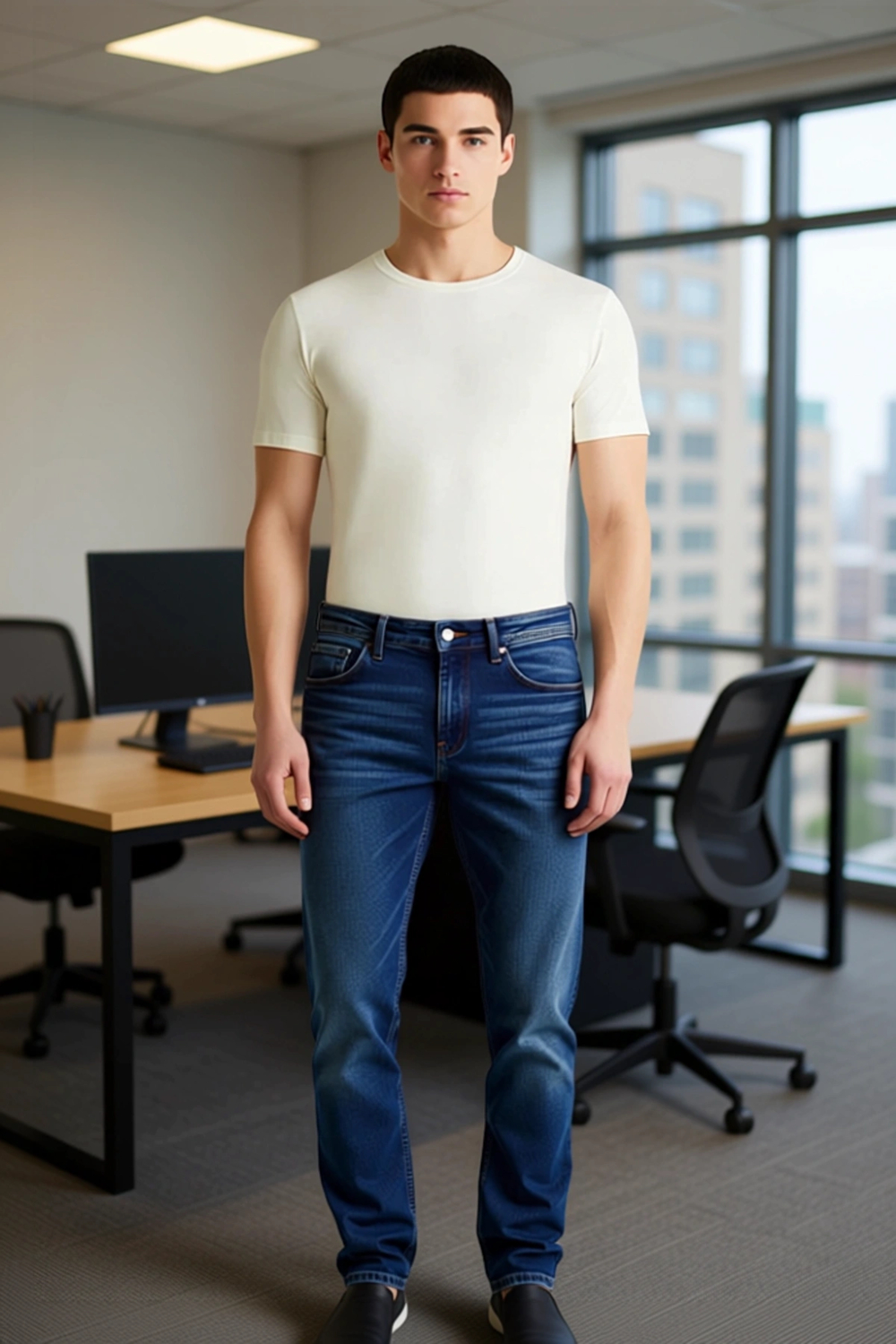 Erkek Slim Fit Esnek Kot Pantolon Fonksiyonel Dayanıklı Kaliteli Konforlu Estetik Premium Şık