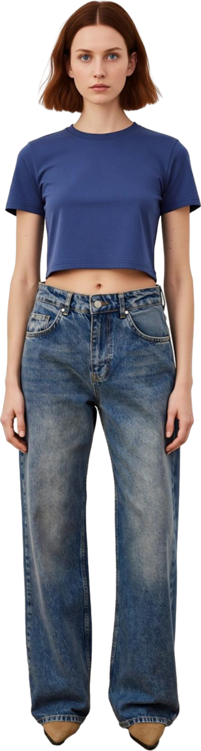 Kadın Wide Leg Yüksek Bel Jean Pantolon Fonksiyonel Dayanıklı Kaliteli Konforlu Estetik Şık
