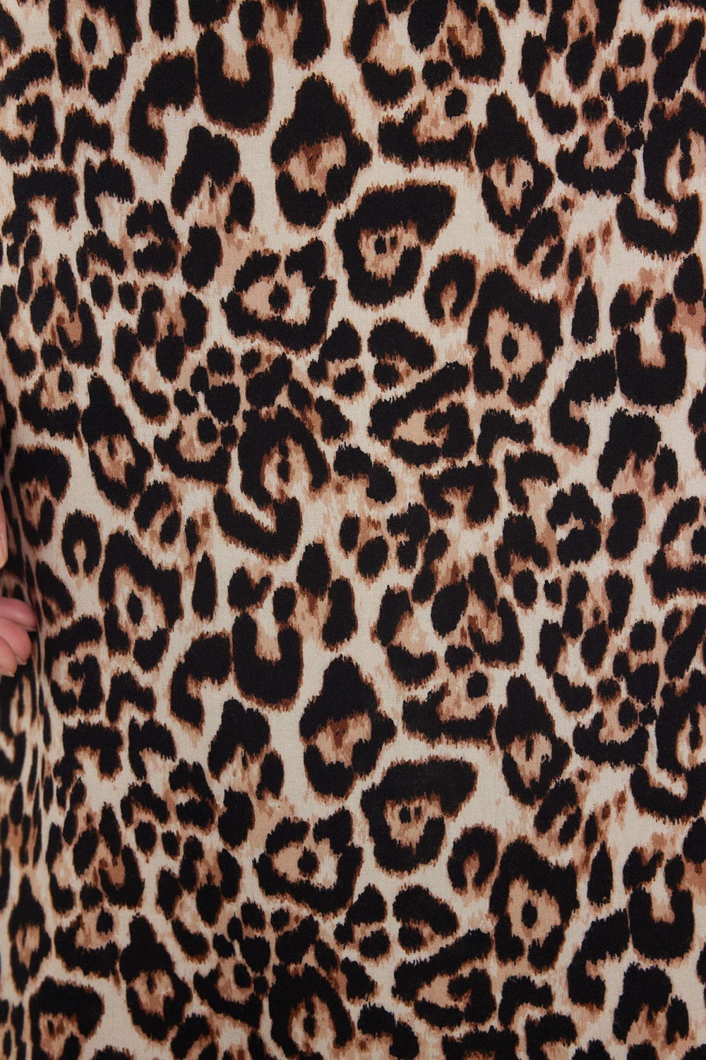 Modern Tarz Astarsız Dokuma Maxi Boy Leopar Animal Desenli Maxi Boy Dokuma Etek