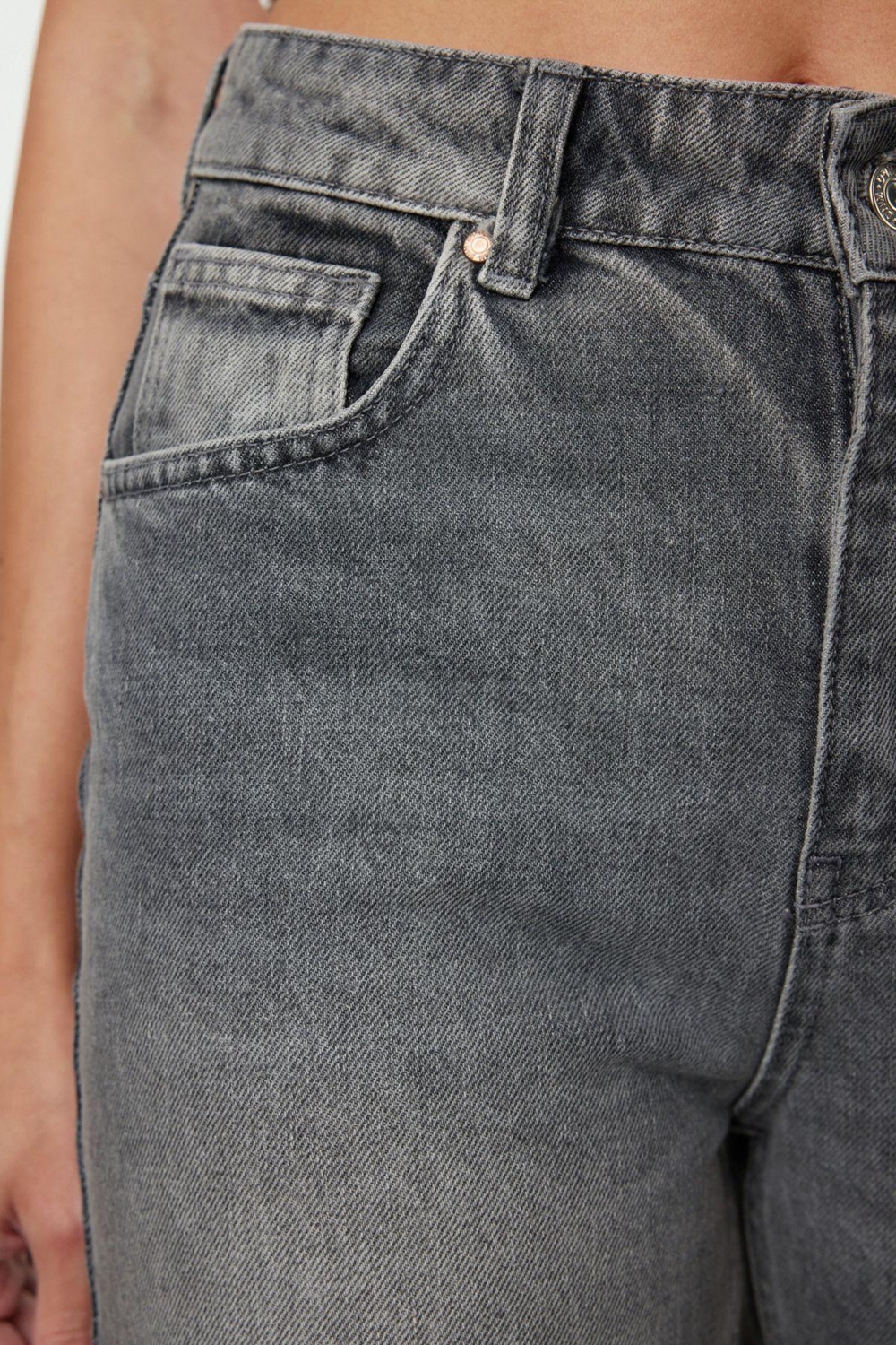 Stil Kadın Moda Denim Kot Pantolon Uzun Geniş Paça Mavi Yüksek Bel Jeans