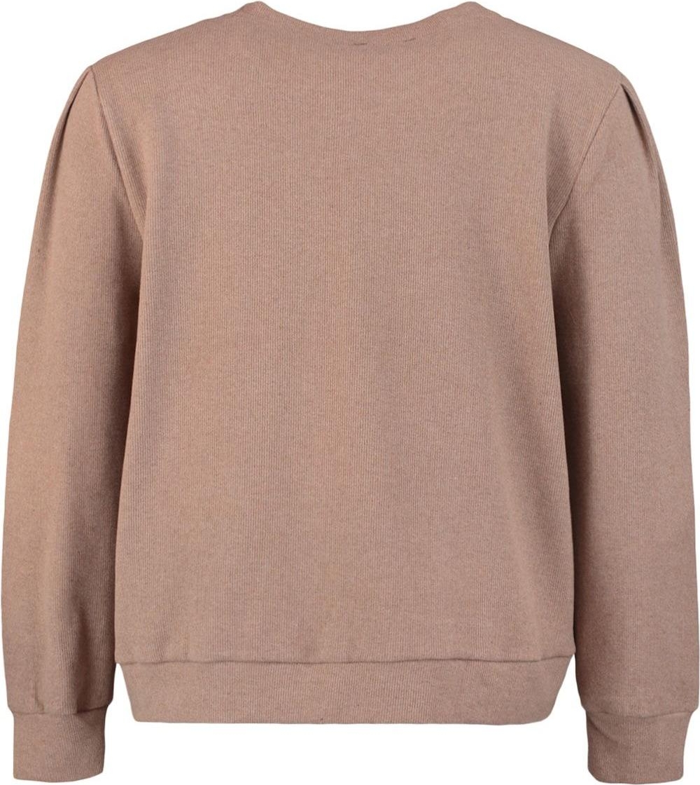Büyük Beden Tarz Regular Bisiklet Yaka Balon Kol Regular Selanik İnce Örme Sweatshirt