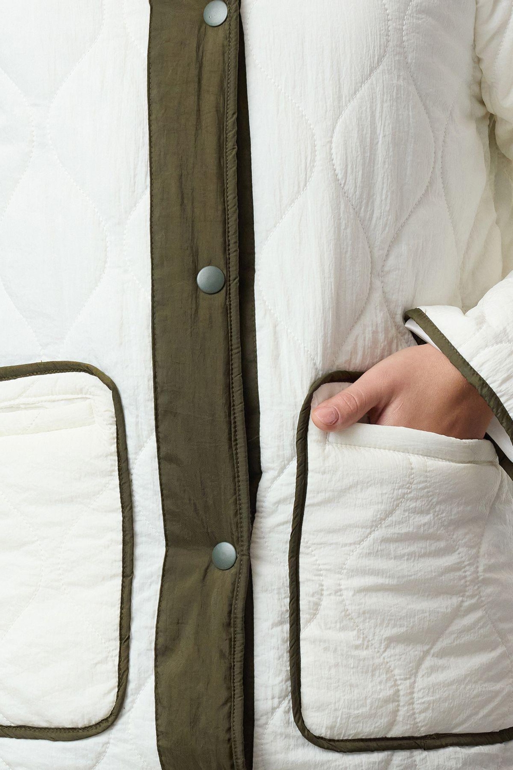 Tasarım Düz Astarlı Yaka Midi Oversize Bisiklet Kadın Oversize Peluş Detaylı Kapitone Mont