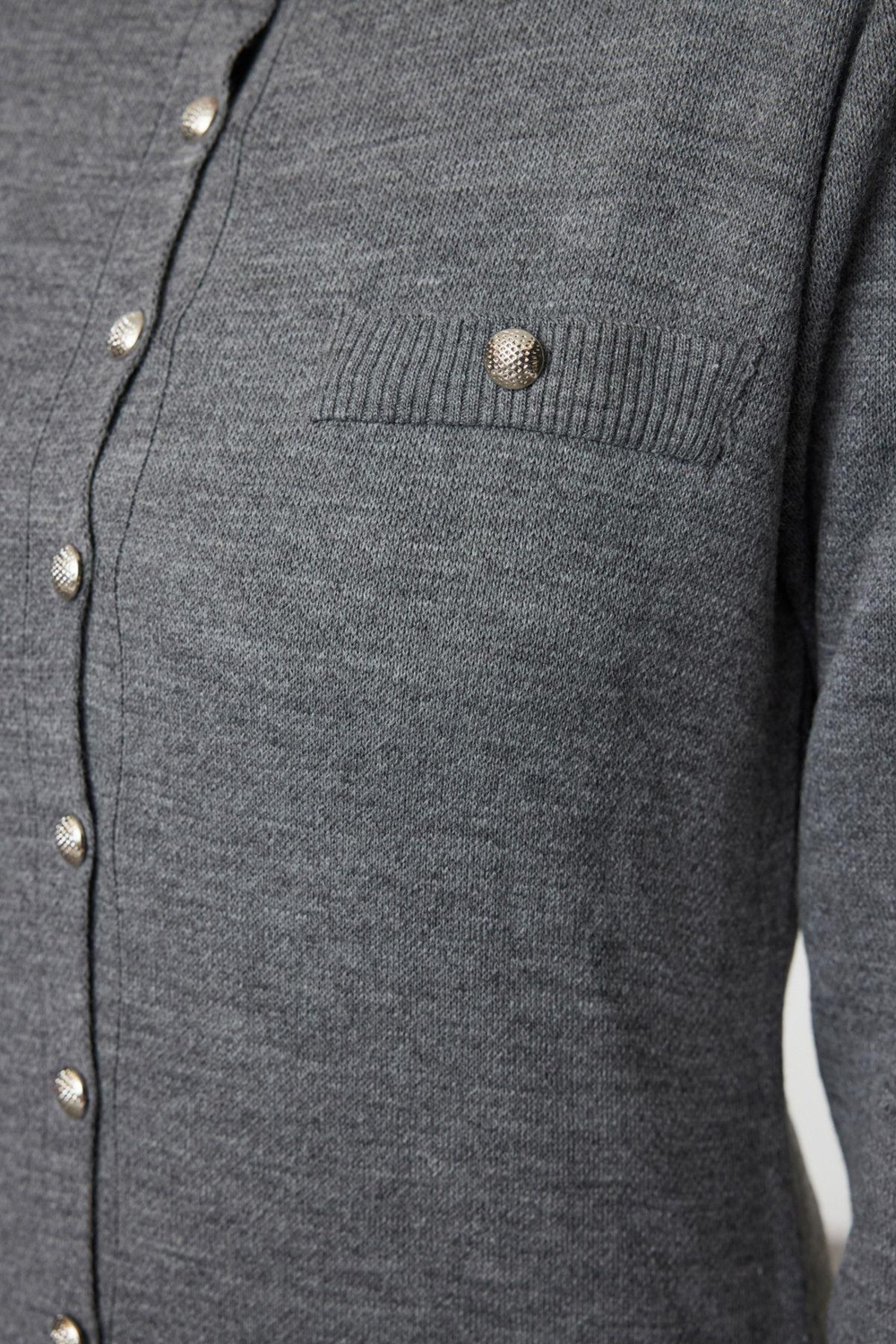 Moda Stil Fitted Bisiklet Yaka Maxi Boy Tesettür Triko Düğmeli Elbise