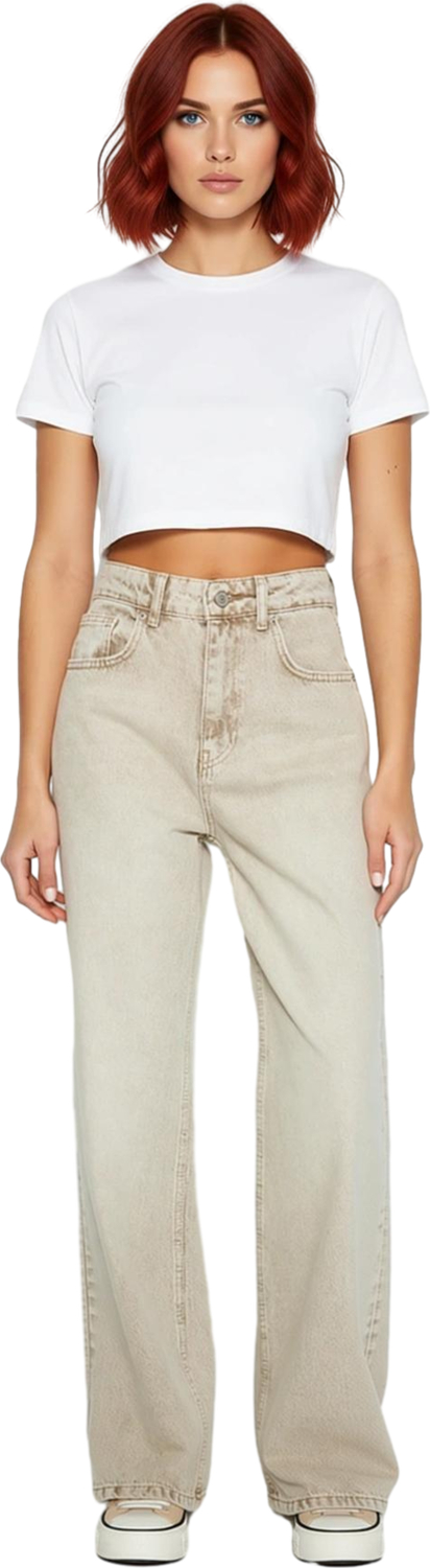 Kadın Wide Leg Denim Pantolon Vintage Kesim Fonksiyonel Dayanıklı Kaliteli Konforlu Modern