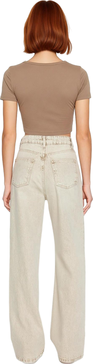 Kadın Wide Leg Denim Pantolon Vintage Kesim Fonksiyonel Dayanıklı Kaliteli Konforlu Modern