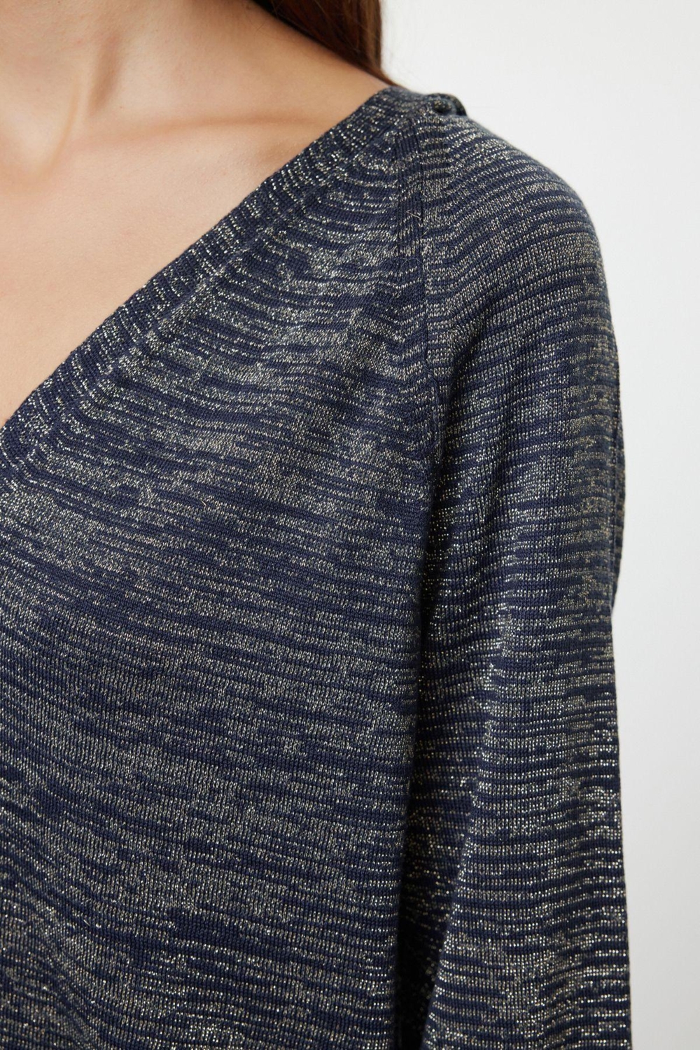 Kadın Modern Tarz Oversize V Yaka Regular Triko Hırka