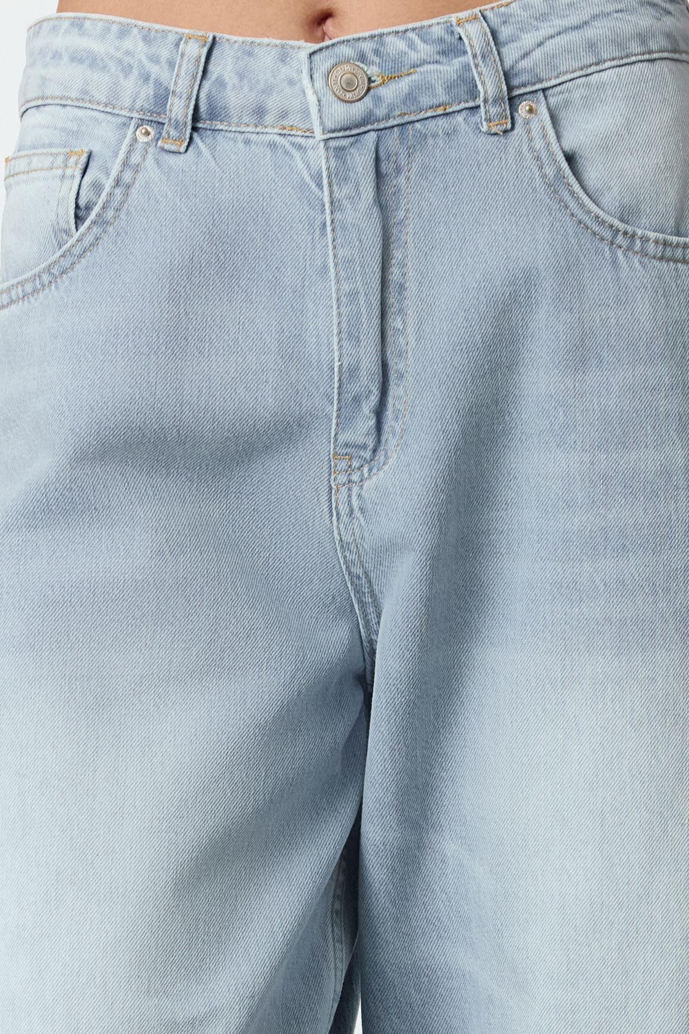 Kadın Bol Paça Düşük Bel Jean Pantolon Fonksiyonel Dayanıklı Kaliteli Konforlu Estetik Şık