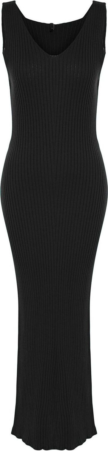 Moda Stil Regular Bisiklet Yaka Midi Boy Triko Kazak-Elbise Takım