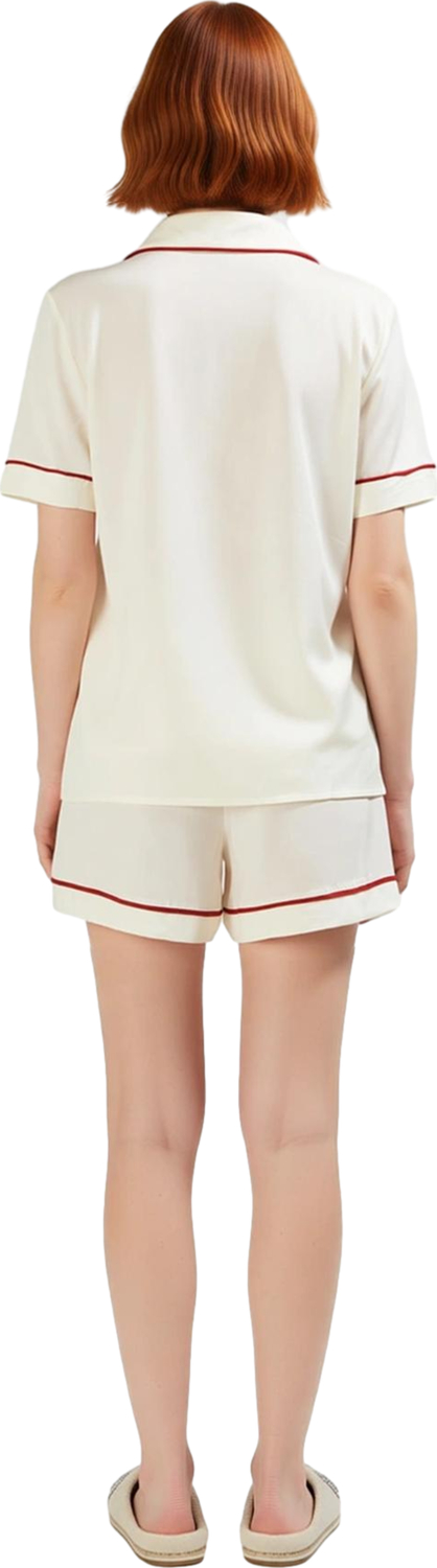 Kadın Biyeli Viskon Gömlek Şort Pijama Takımı Fonksiyonel Dayanıklı Kaliteli Konforlu Spor