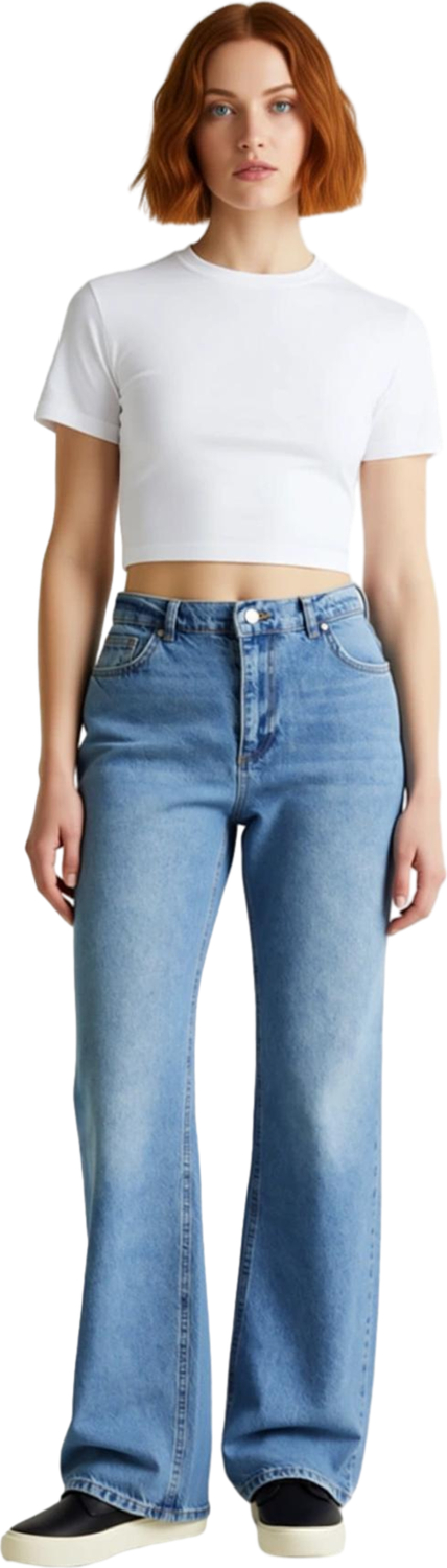 Kadın Wide Leg Denim Pantolon Düşük Bel Fonksiyonel Dayanıklı Kaliteli Konforlu Estetik Şık
