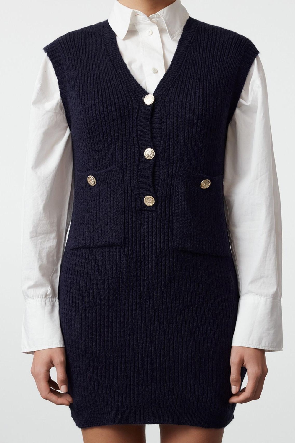 Moda Stil Slim V Yaka Mini Boy Triko Yumuşak Dokulu Elbise