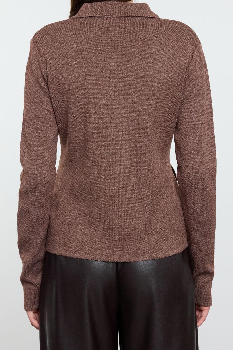 Kadın Modern Tarz Regular Polo Yaka Regular Triko Hırka