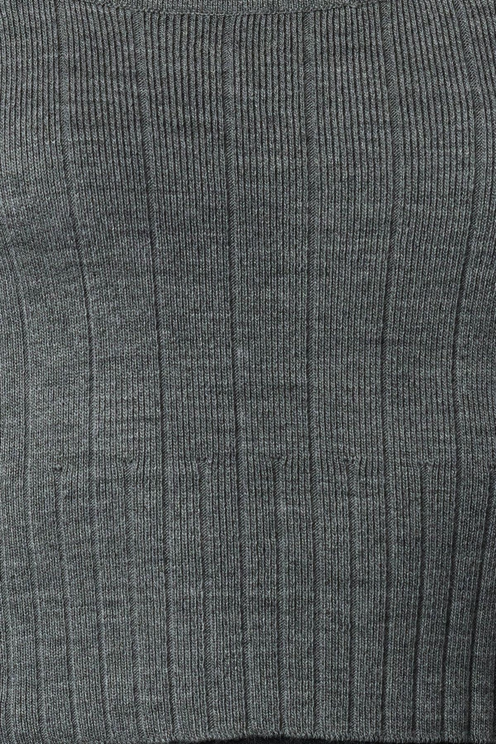 Stil Modern Kadın Crop Standart Kol Kare Yaka Triko Kazak