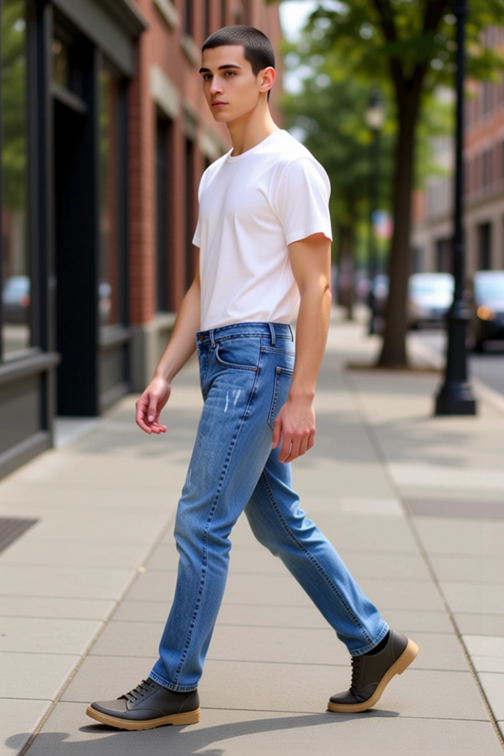Erkek Slim Fit Yırtık Detaylı Denim Pantolon Açık Fonksiyonel Dayanıklı Kaliteli Konforlu Şık