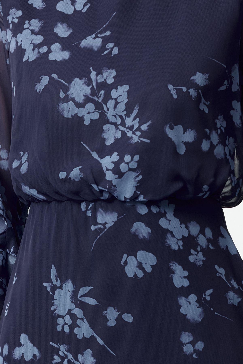Moda Stil Regular Dik Yaka Midi Boy Çiçekli A Kesim Dokuma Kışlık Elbise