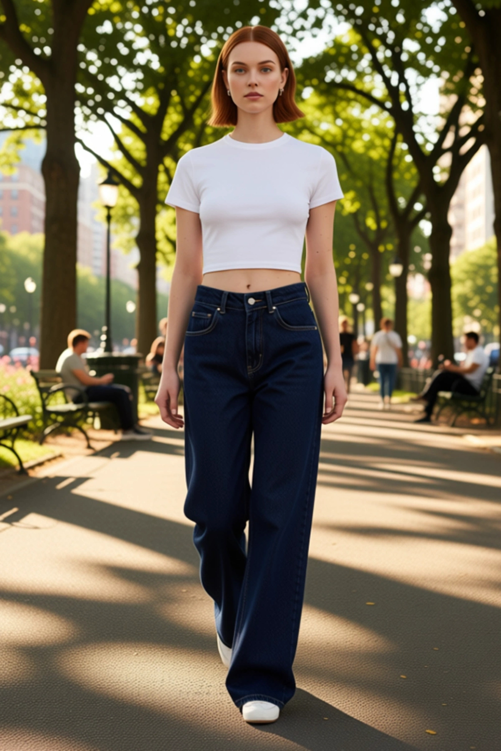 Kadın Wide Leg Denim Pantolon Fonksiyonel Dayanıklı Kaliteli Konforlu Estetik Premium Spor