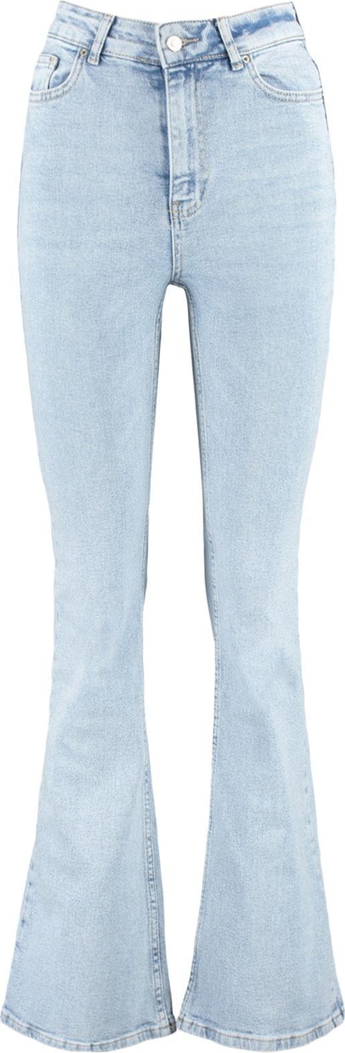 Kadın Yüksek Bel İspanyol Paça Koyu Denim Pantolon Fonksiyonel Dayanıklı Kaliteli Konforlu