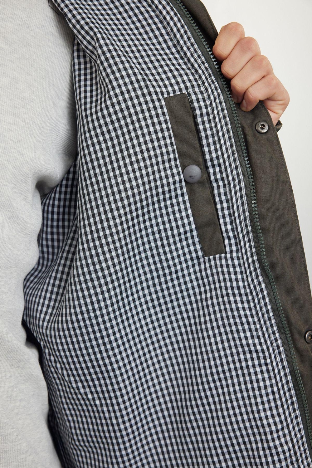 Tasarım Düz Astarlı Yaka Standart Regular Ceket Unisex Regular Fit Kadife Yaka Detaylı Mont