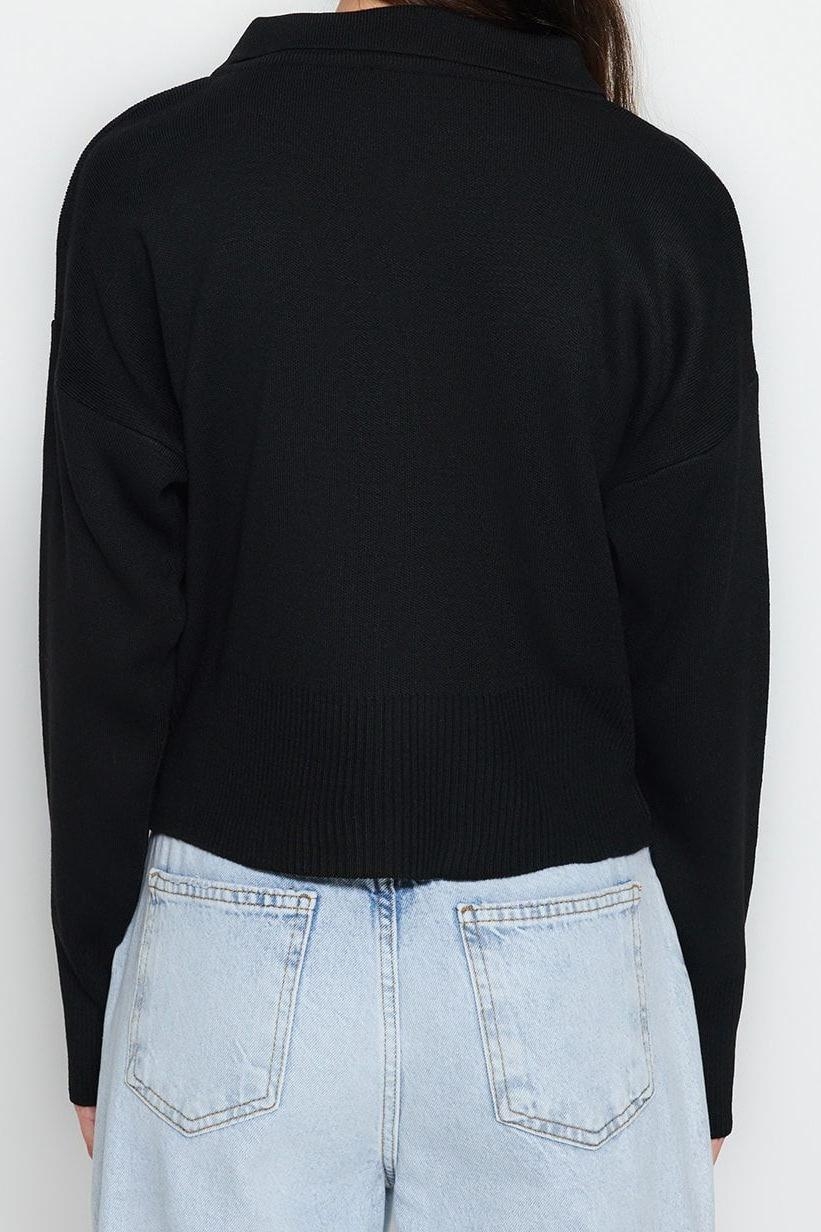 Kadın Modern Tarz Regular Polo Yaka Regular Triko Hırka