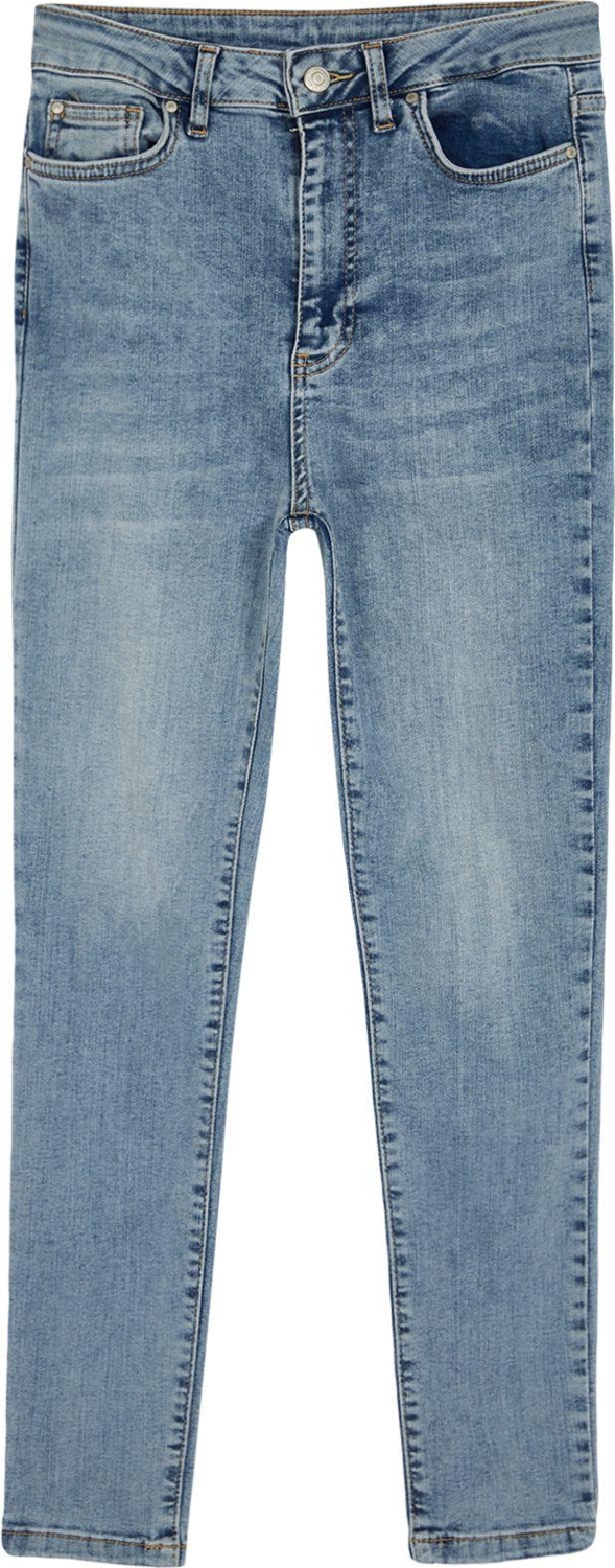 Stil Kadın Moda Denim Kot Pantolon Regular Dar Paça Antrasit Yüksek Bel Skinny Jeans