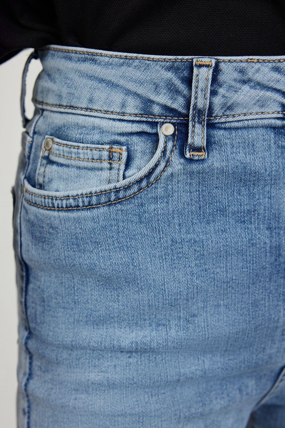 Stil Kadın Moda Denim Kot Pantolon Regular Dar Paça Antrasit Yüksek Bel Skinny Jeans
