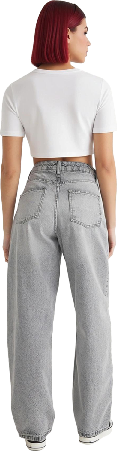 Kadın Baggy Fit Yüksek Bel Kot Pantolon Fonksiyonel Dayanıklı Kaliteli Konforlu Estetik Şık