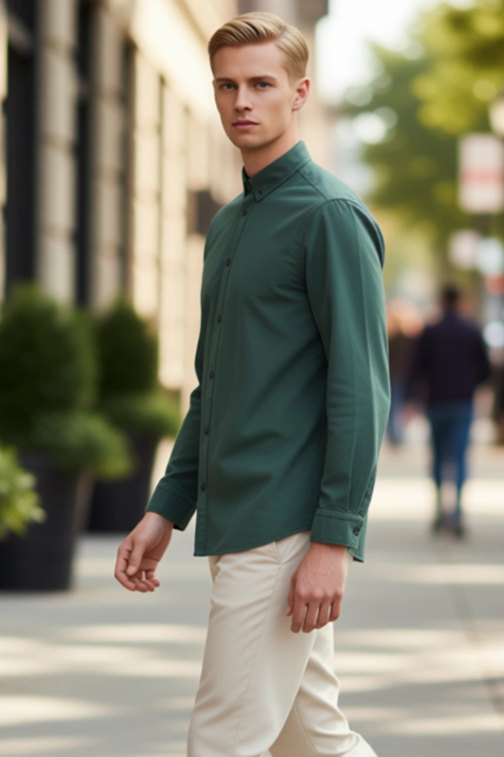 Unisex Günlük Stilin Vazgeçilmezi Regular Fit Pamuklu Keten Görünümlü Gömlek Fonksiyonel Şık
