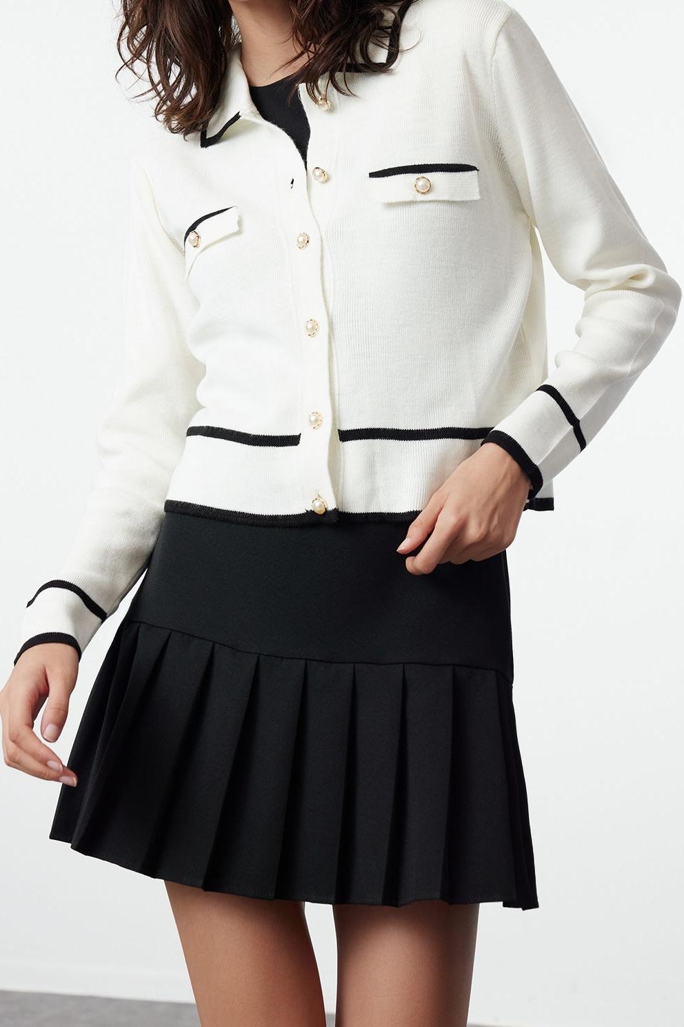 Kadın Modern Tarz Regular Polo Yaka Regular Triko Hırka