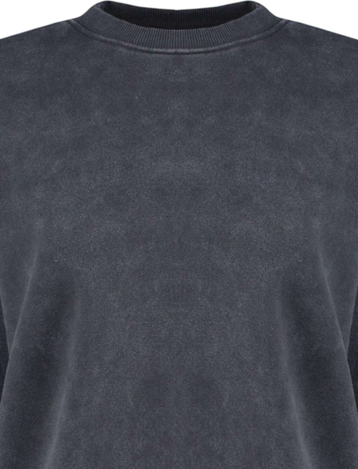 Tarz Bol Bisiklet Yaka Düşük Kol Uzun Eskitme Kalın İçi Polarlı Geniş Kalıp Örme Sweatshirt