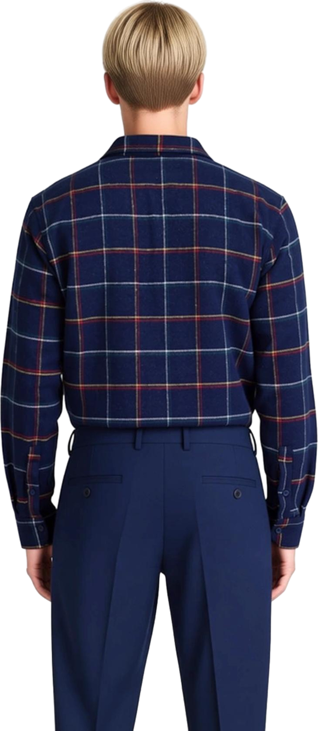 Erkek Kışlık Regular Fit Flanel Dokuma Uzun Kollu Kareli Gömlek Ceket Gün Boyu Konfor Sağlar