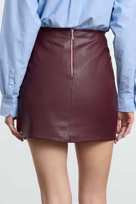 Modern Tarz Astarsız Örme Mini Boy A Line Çan Kesim Mini Etek