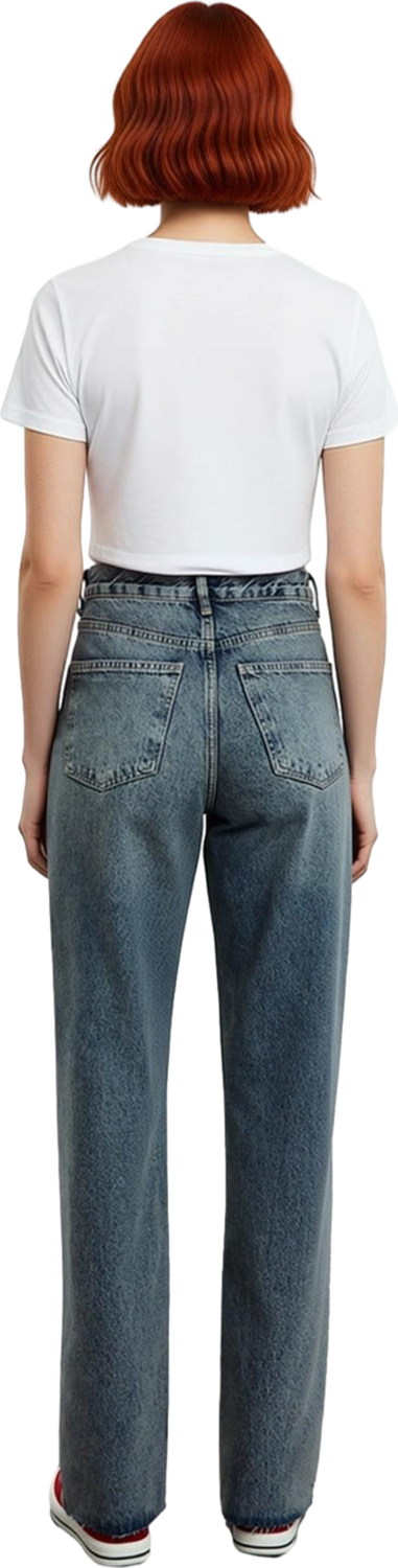 Kadın Denim Pantolon Wide Leg Kesim Günlük Kullanım Fonksiyonel Dayanıklı Kaliteli Estetik