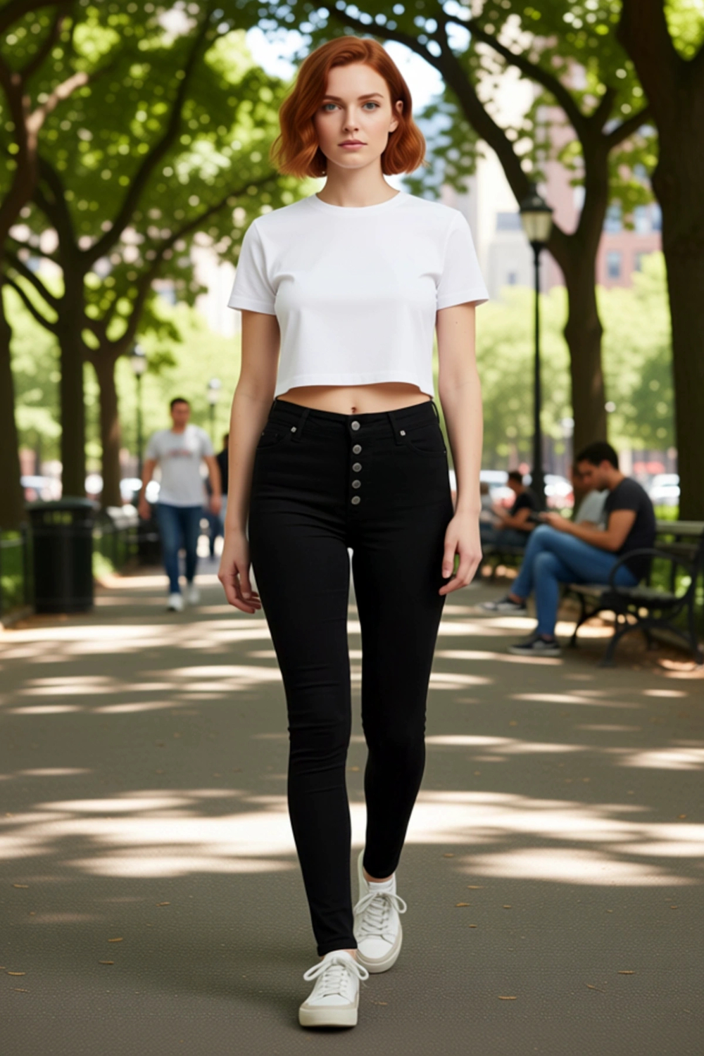 Kadın Yüksek Bel Düğmeli Esnek Skinny Jean Fonksiyonel Dayanıklı Kaliteli Konforlu Estetik