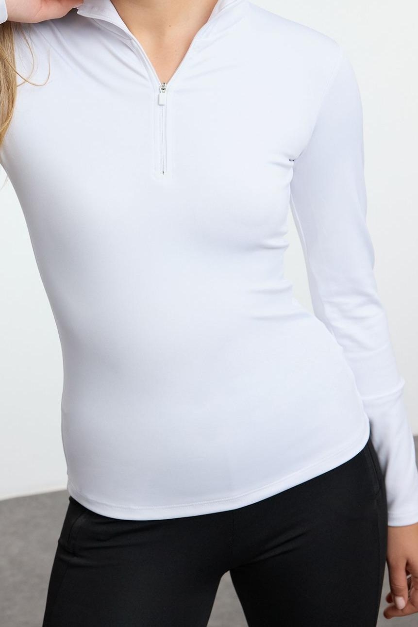 Dik Yaka Standart Kol Standart Ekstra Sıcak Tutan Fermuarlı Polar Kışlık Örme Spor Sweatshirt