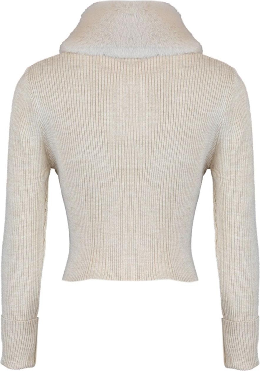 Kadın Modern Tarz Slim V Yaka Crop Triko Hırka