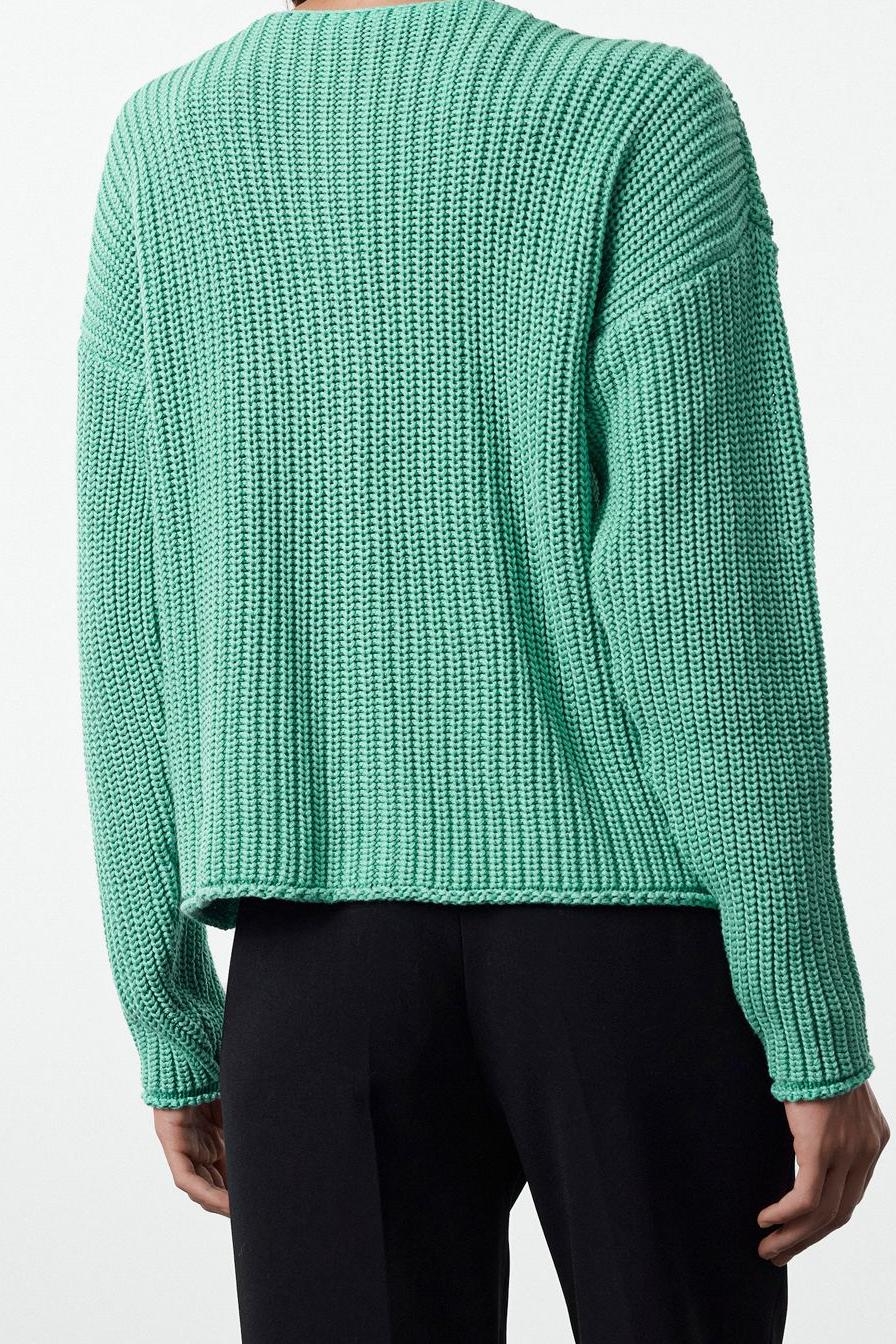 Kadın Modern Tarz Oversize Kayık Yaka Regular Triko Hırka