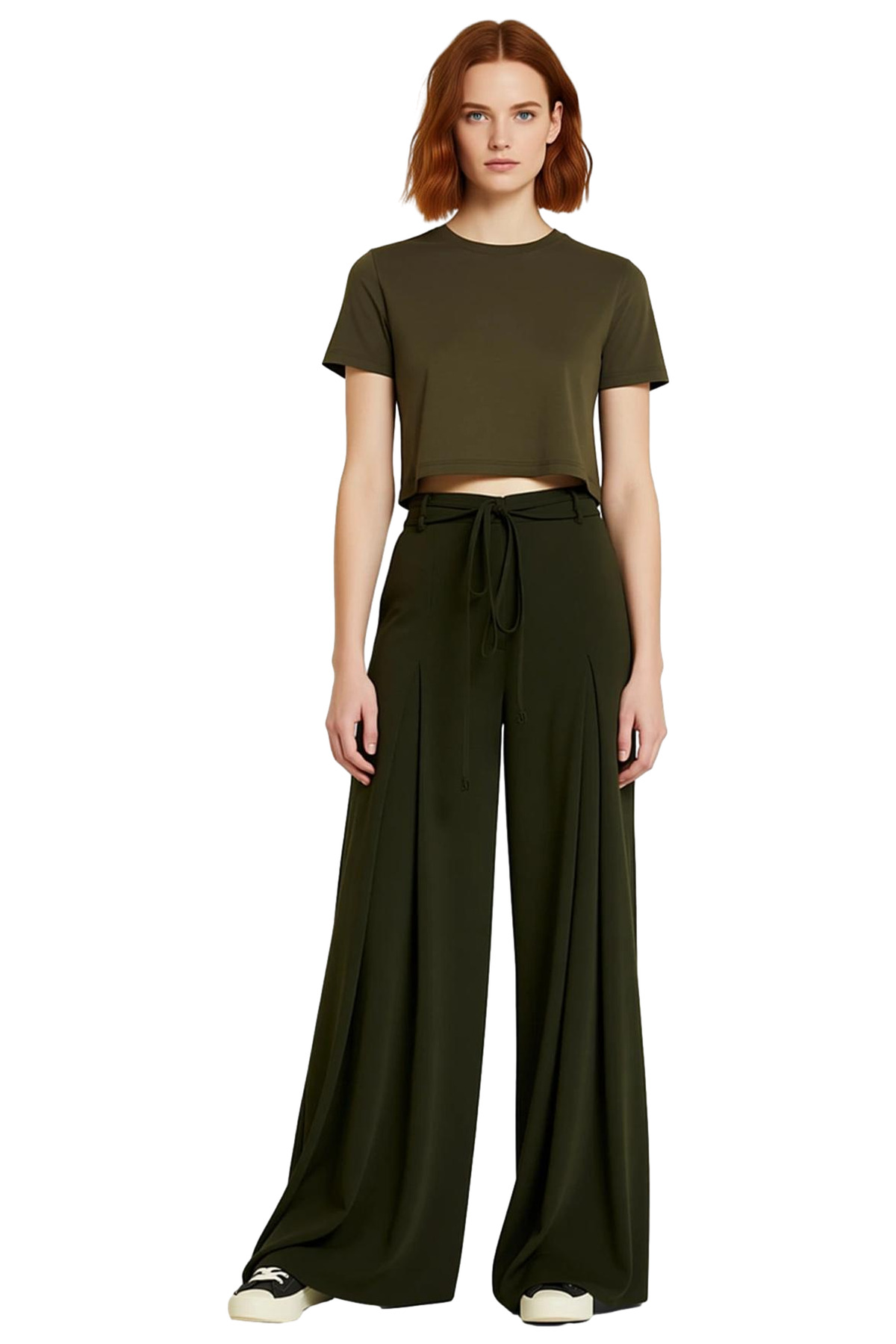 Kadın Moda Geniş Paça Wide Leg Pantolon Casual Günlük Stil Hafta Sonu Yazlık