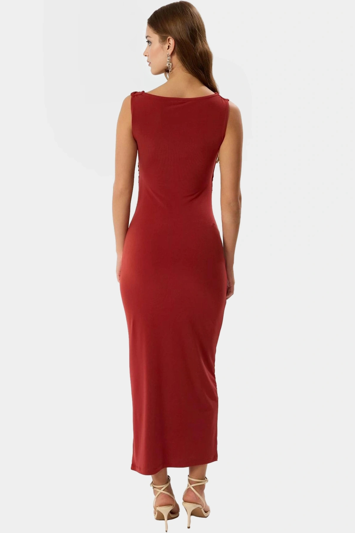 Kadın Maxi Elbise Bodycon Kalıp Örme Kumaş Şık Günlük Tasarım Hafta Sonu Dayanıklı Malzeme