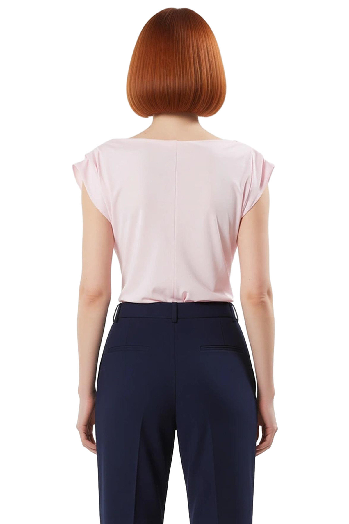 Fitted Kısa Kollu Örme Bluz Rahat Günlük Stil Zarifane Tasarım Konforlu Kesim