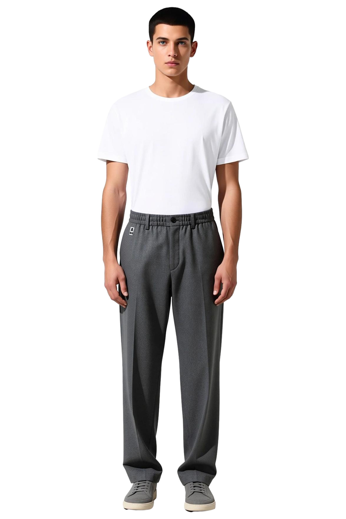 Erkek Moda Bol Paça Wide Leg Pantolon Günlük Kullanım İçin Rahat Hafta Sonu Yazlık